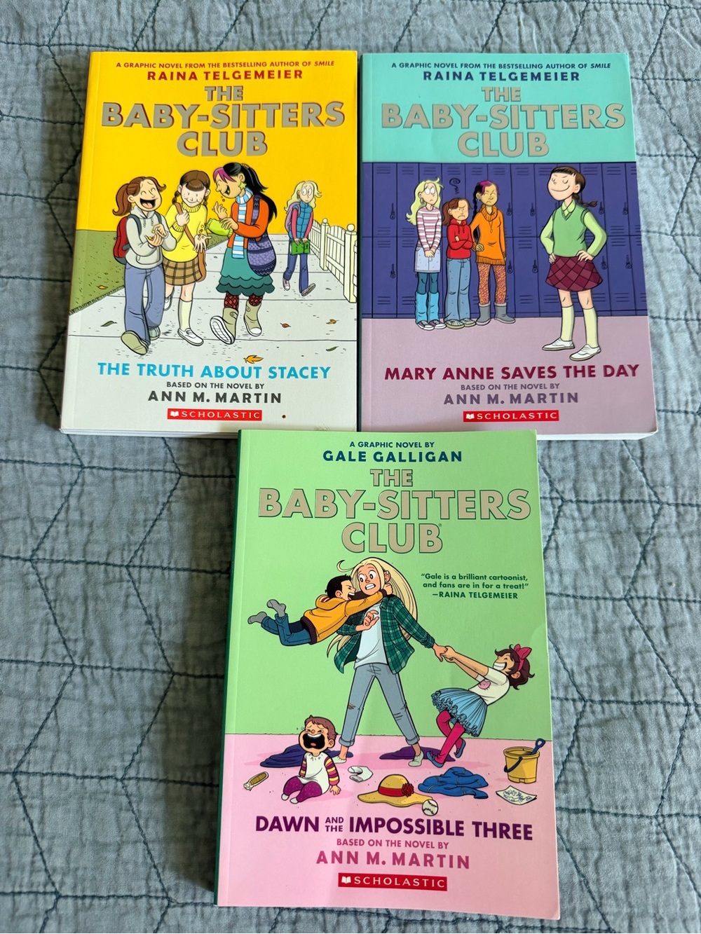 Scholastic Baby-Sitters Club Graphic Novels Lot of 3: Dawn, Mary Anne, Stacey